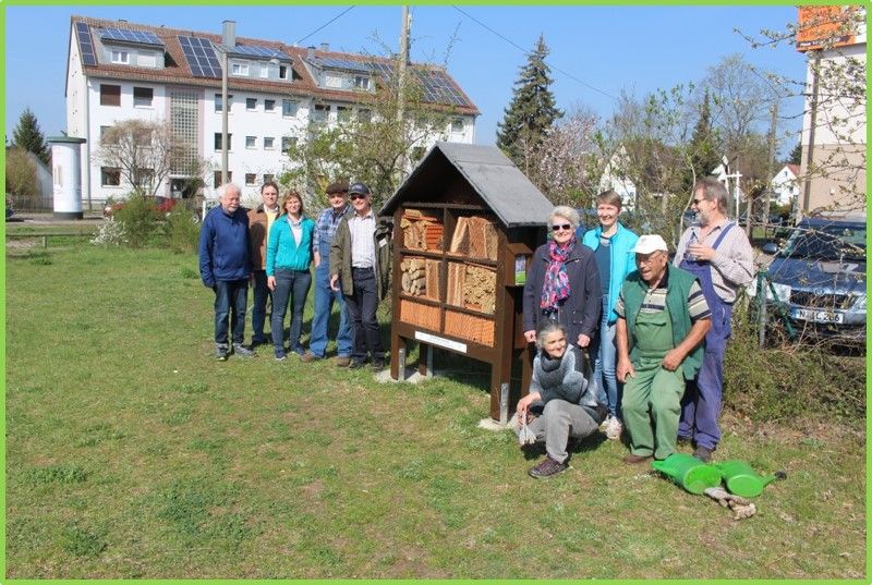 Einweihung des Insektenhotels ...