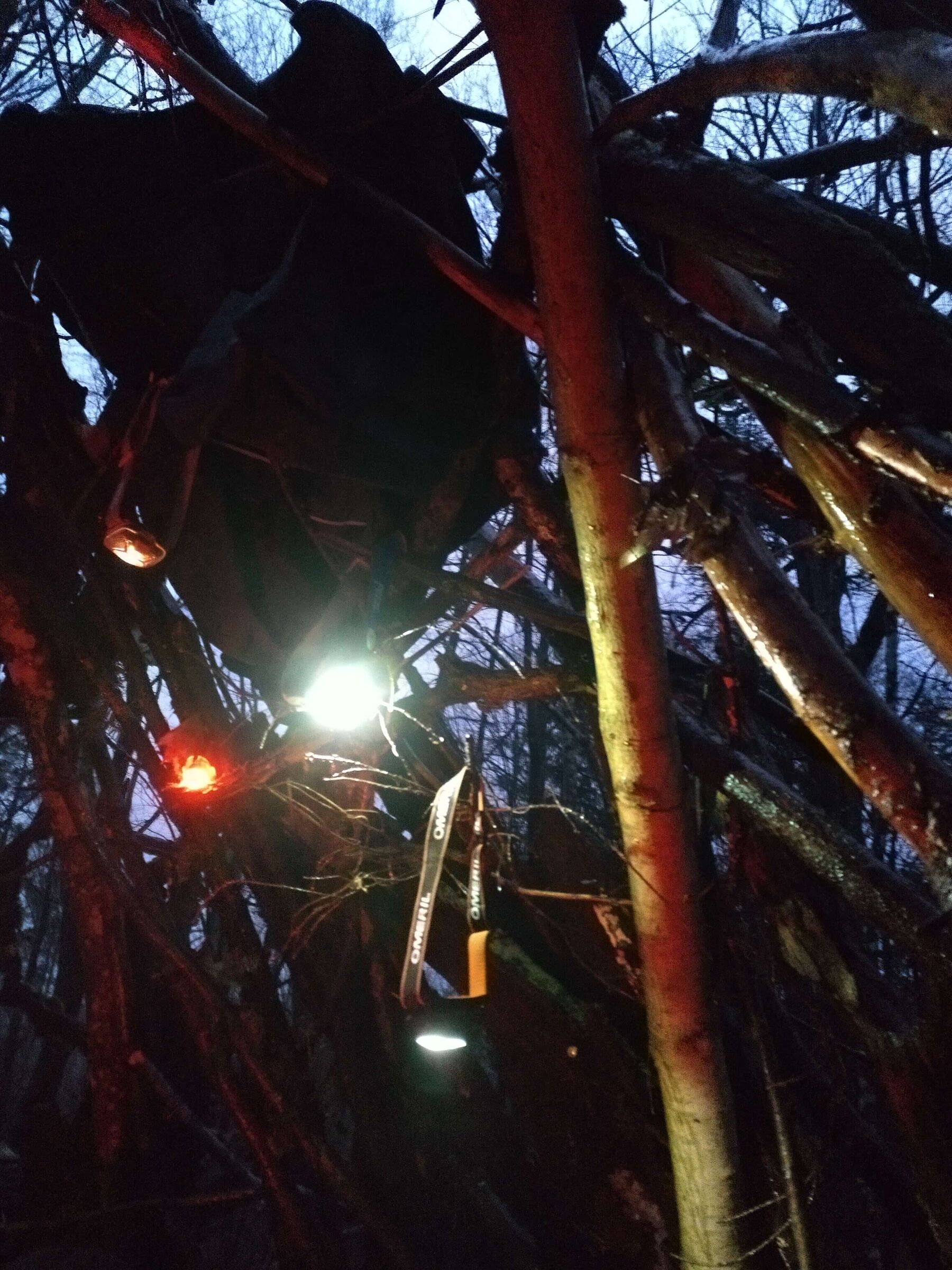 Unterschlupf mit Nachtbeleuchtung