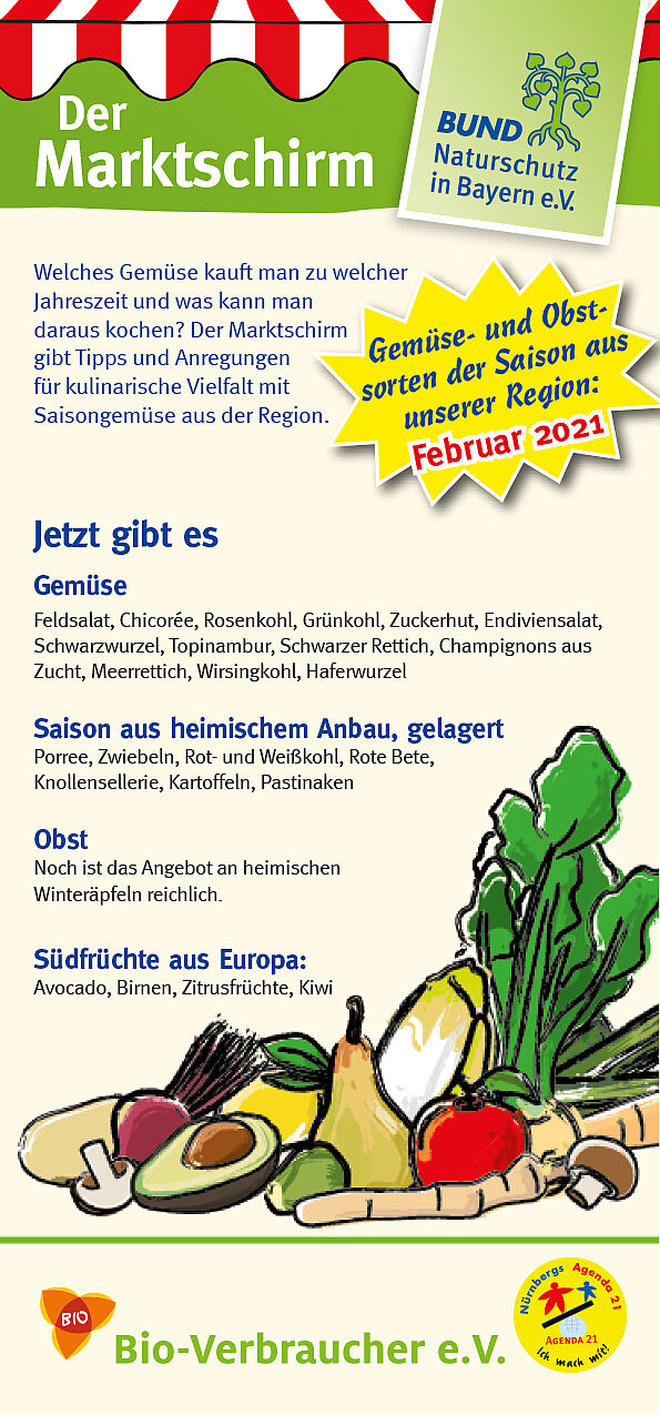 Der Marktschirm – Gemüse und Obst der Saison aus unserer Region