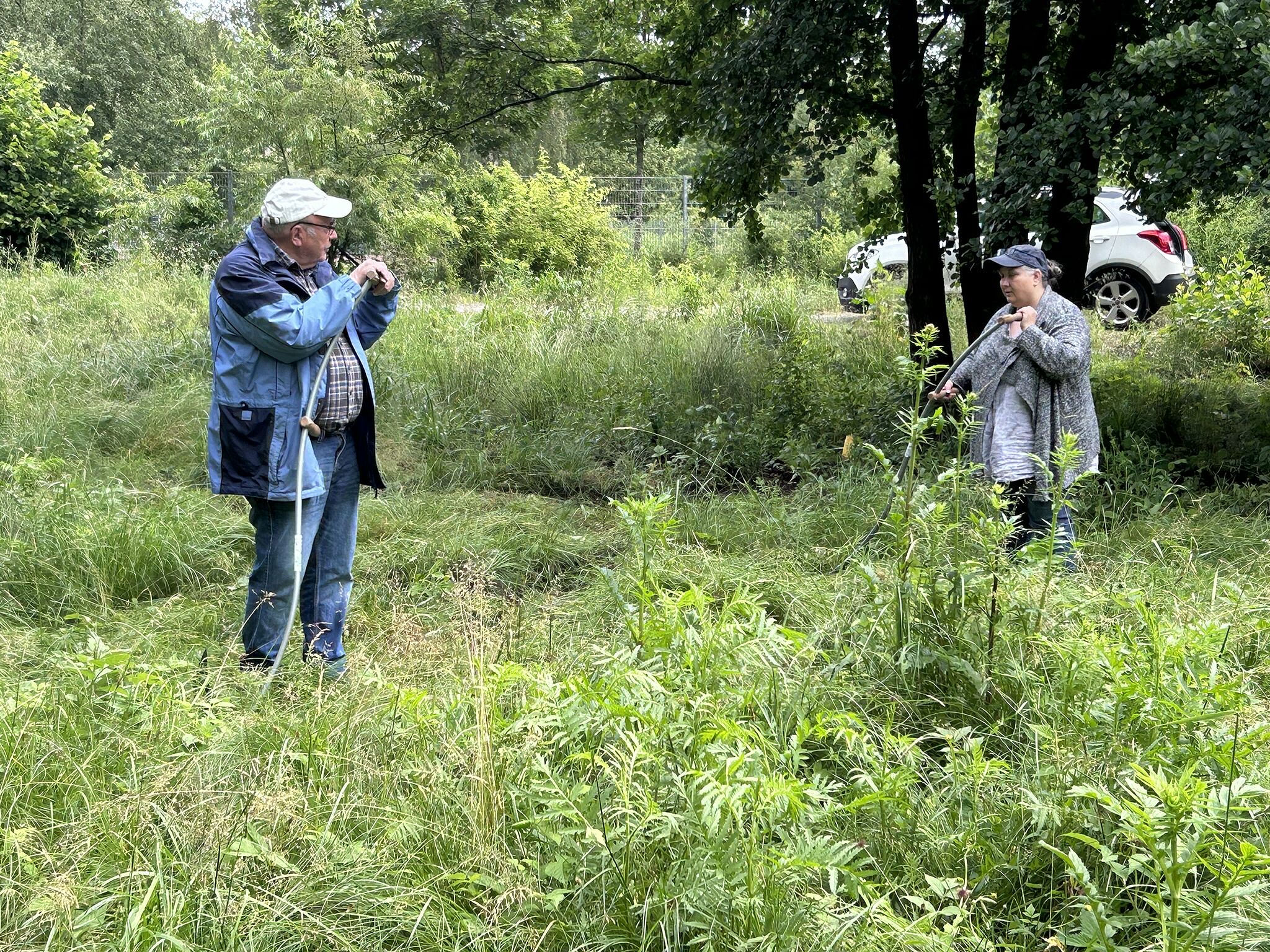 Mahd der Feuchtwiese Fischbach (Foto: Ingo Klose) Mahd der Feuchtwiese Fischbach
