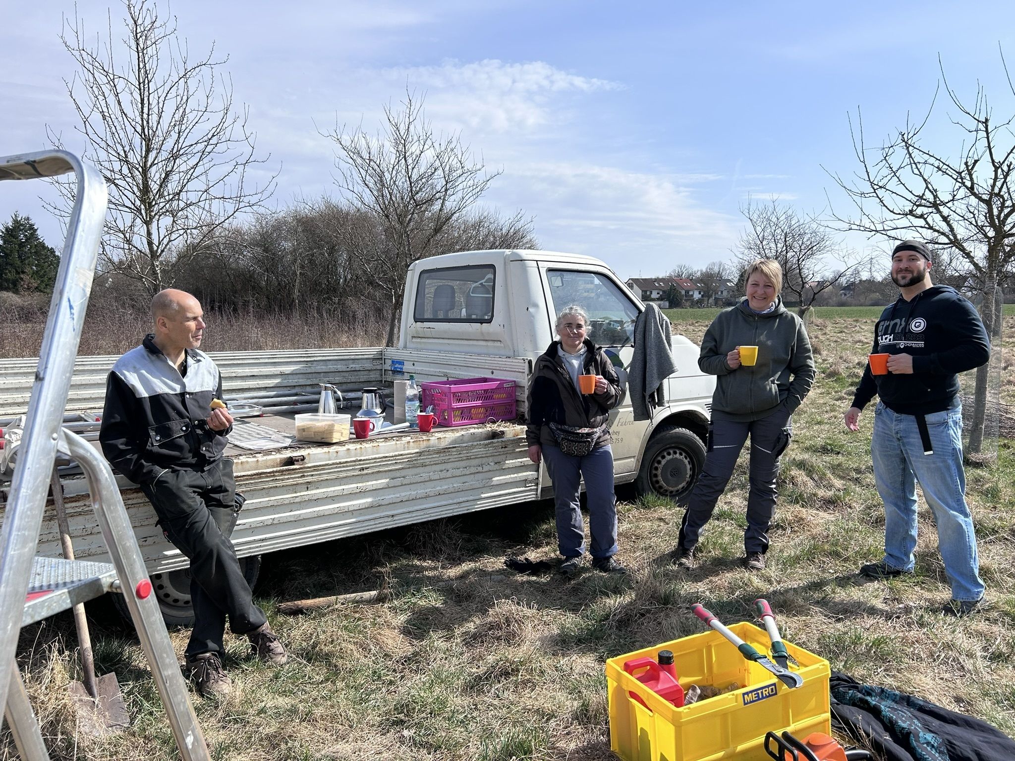 Pflege der Streuobstwiese in Fischbach