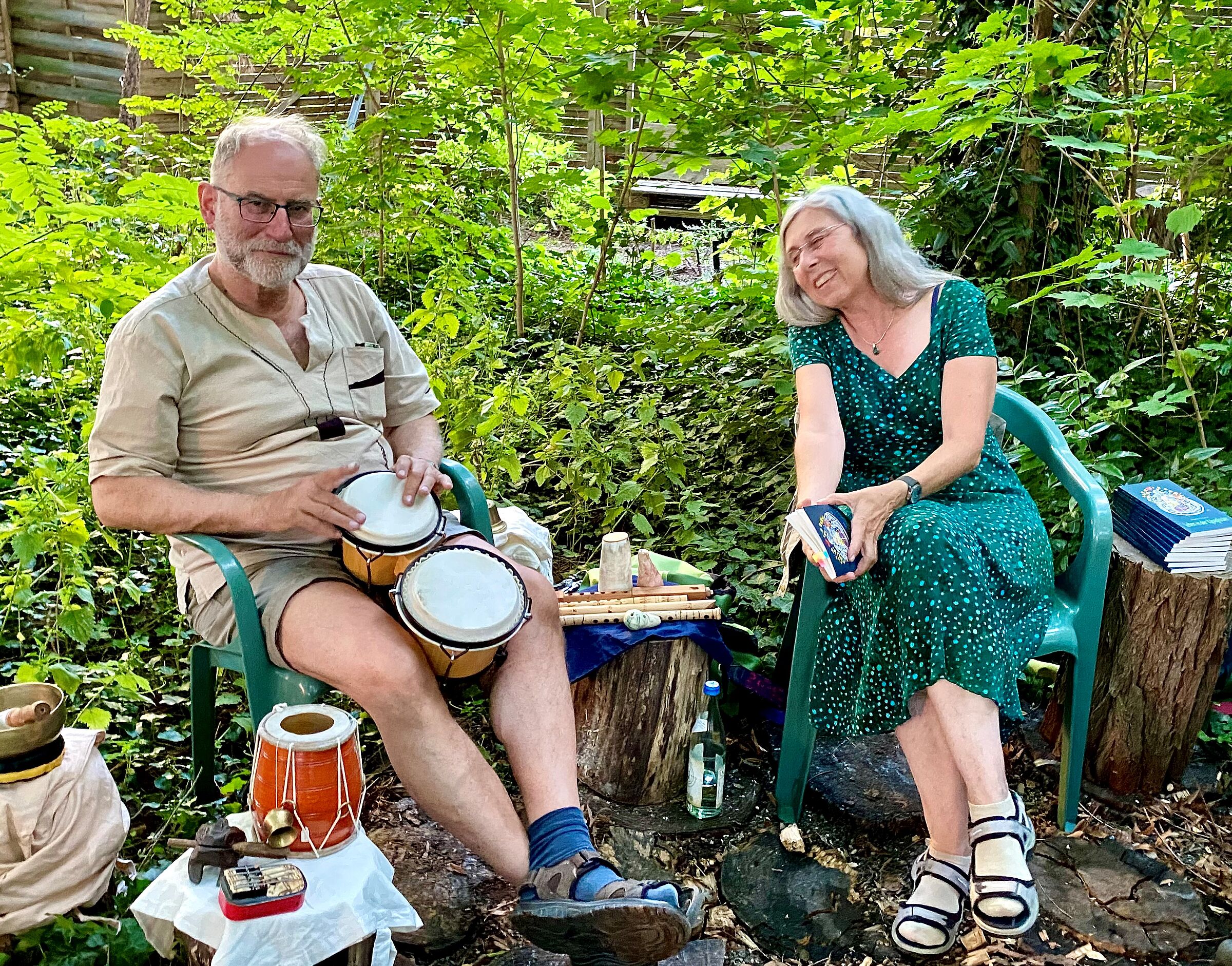 Lesung im Grünen Zimmer (Foto: Hiltrud Gödelmann) Lesung im Grünen Zimmer