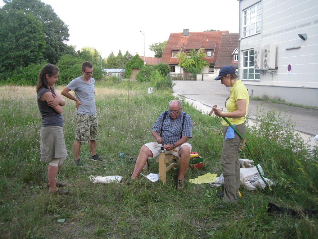 Sensenmähkurs Ziegelstein 2017 (Foto: Viola Gburek) Sensenmähkurs Ziegelstein