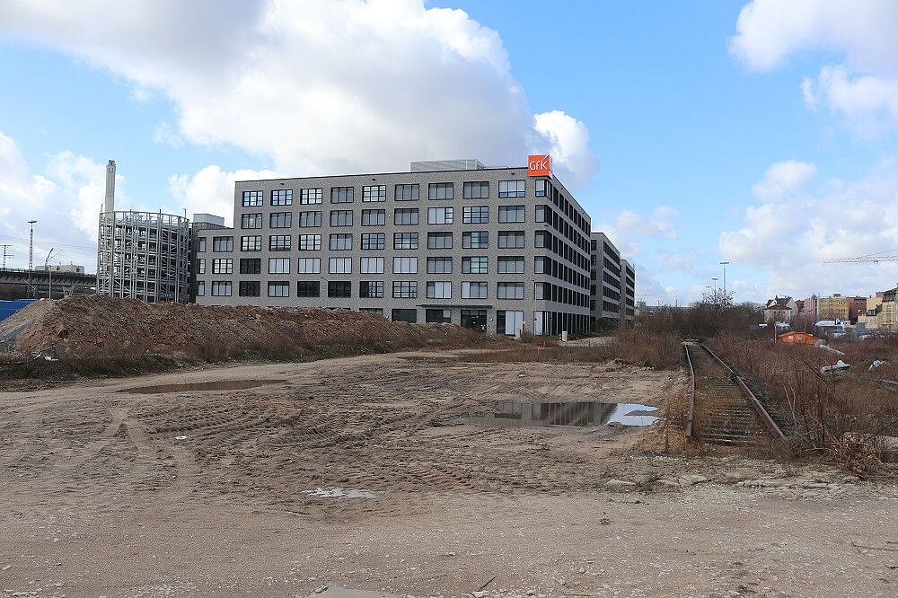 Kohlenhofareal mit GfK-Gebäude