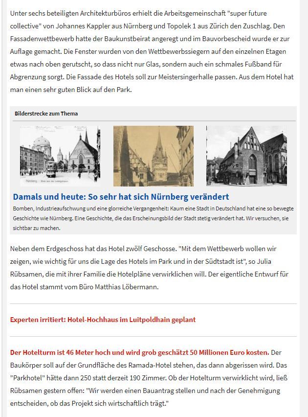 Zeitungsbericht Ramada-Hotel