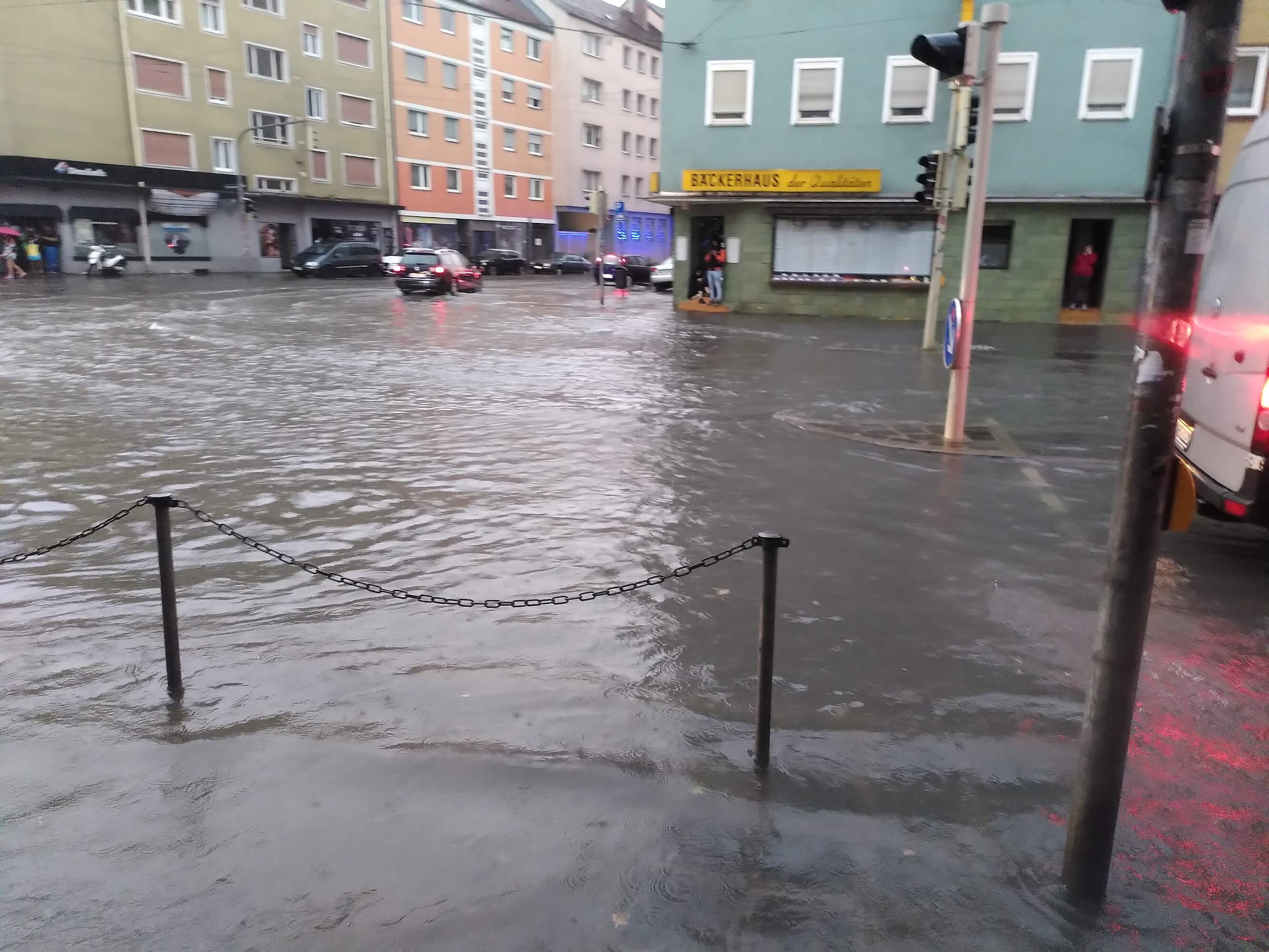 Überflutungen in der Südstadt