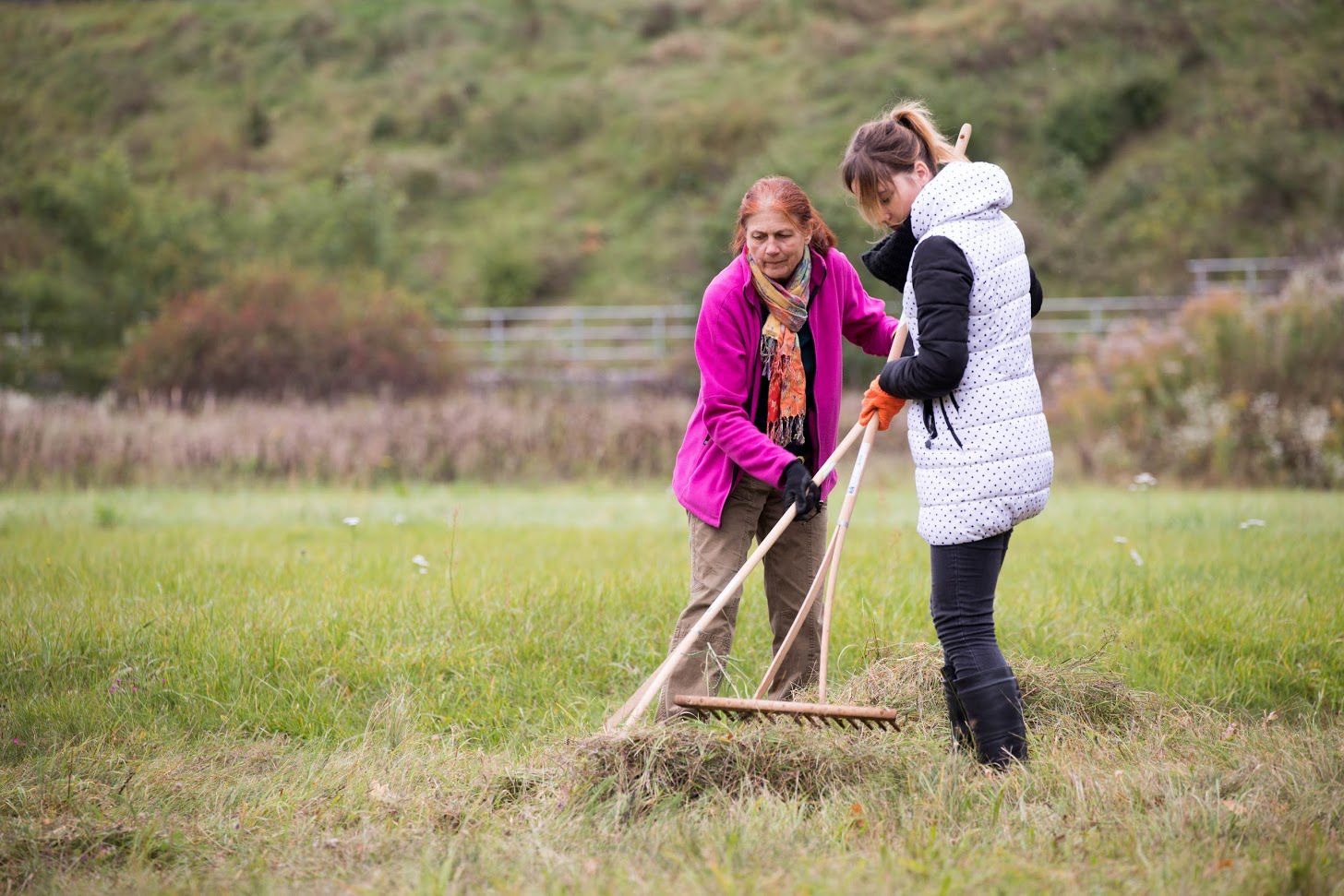 Ortsgruppensprecherin Renate Schumann packt mit an. 